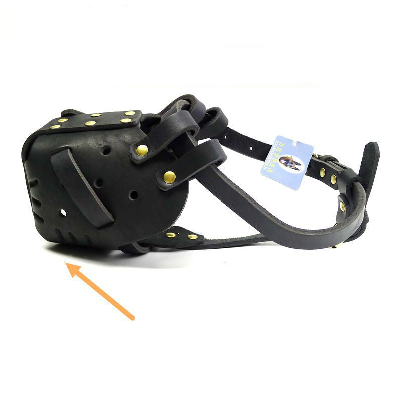 Premium Cowhide Leather Dog Muzzle – Safe Control for Medium & Large Dogs