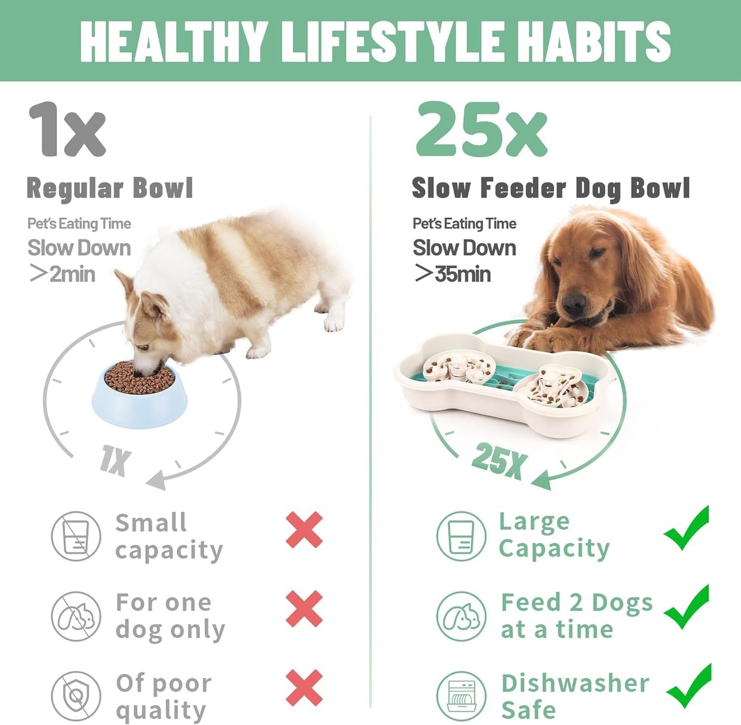 Slow Feeder Dog Bowl – Anti-Choking & Healthy Eating Bowl for Dogs | Urban Elans