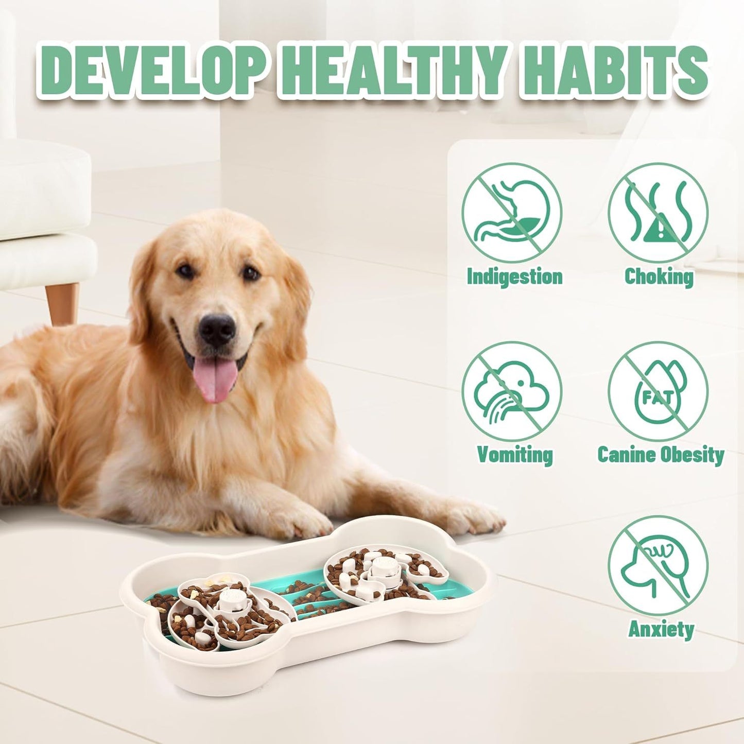 Slow Feeder Dog Bowl – Anti-Choking & Healthy Eating Bowl for Dogs | Urban Elans