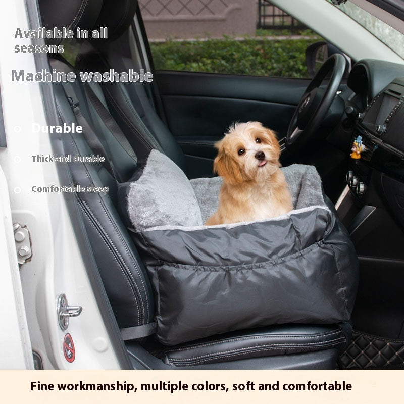 LuxSoft Car Pet Travel Bed & Safety Seat – Comfortable, Secure & Stress-Free Rides
